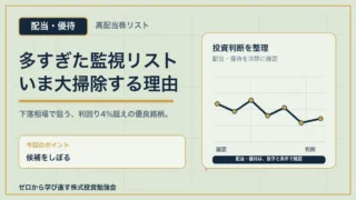 高配当株の監視リストを整理するアイキャッチ