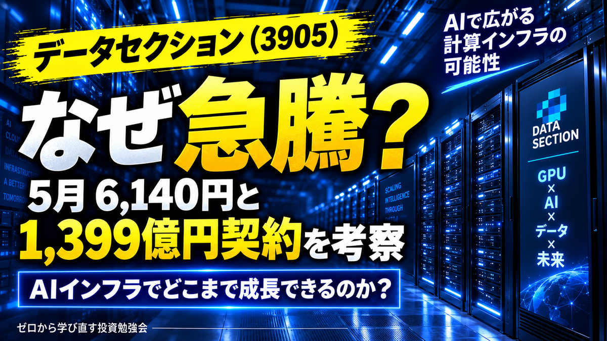 データセクション（3905）の1,399億円契約と5月6,140円急騰を検証する記事アイキャッチ